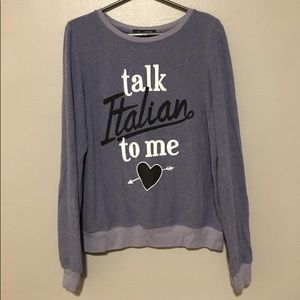 Brand new Grey/blue Wildfox Sweatshirt